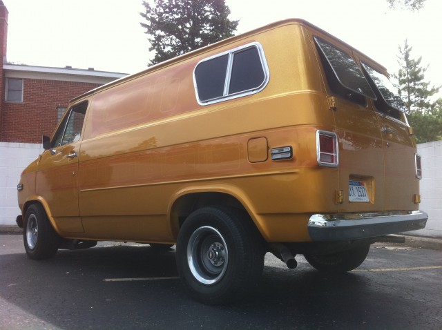 GoldieBoxx the Gold Chevy Van